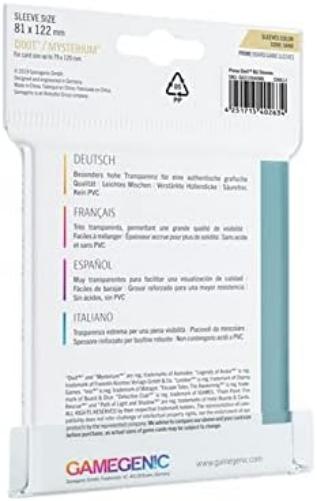 GAMEGEN!C GGS10040ML Prime Dixit Sleeves 81x122mm (90), Clear