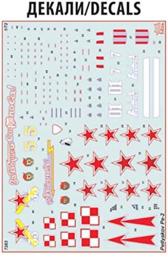 Zvezda 7283 500787283-1:72 PetlyakovPe-2 Soviet Fighter/Bomber Plastic Construction Kit Model Kit Assembly Kit for Beginners Detailed, Unpainted