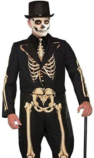 Bristol Novelty Forum Men's Skeleton Suit Formal Attire with Jacket and Pants