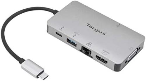 Targus USB-C Alt Mode Single Video 4K HDMI/VGA Adapter, Ethernet, 2 x USB-A with 100W Power Delivery Pass-Thru (DOCK419EUZ