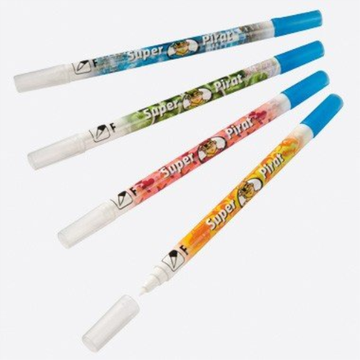 Pelikan 921742 - Corrector bolígrafo Super Pirat 850B de tinta de doble punta, punta de pluma correctora F, 2 piezas, kit escolar