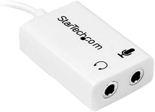 StarTech.com 4 Position Microphone and Headphone Splitter – 3.5 mm – 4 Pin / 4 Pole – Mic and Audio Combo Splitter Cable (MUYHSMFFADW