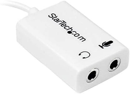 StarTech.com 4 Position Microphone and Headphone Splitter – 3.5 mm – 4 Pin / 4 Pole – Mic and Audio Combo Splitter Cable (MUYHSMFFADW