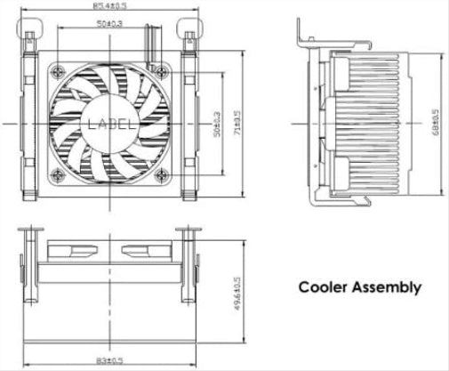 StarTech.com 85x70x50mm Socket 478 CPU Cooler Fan - CPU Cooler with Heatsink & TX3 Connector (FAN478),Black Socket 478 TX3
