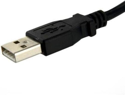 StarTech.com USBPNLAFAM2 2 ft Panel Mount USB Cable A to A F/M, Panel Mount USB Extension USB A-Female to A-Male Adapter Cable 2ft, USB-A (F) Port,Black
