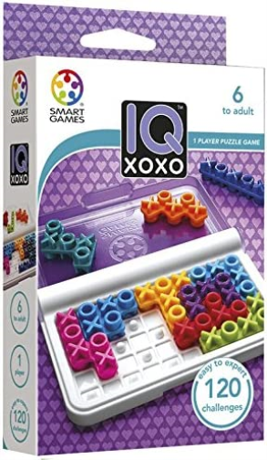 SmartGames IQ XOXO Portable Travel Game Featuring 120 Challenges for Ages 6 - Adult