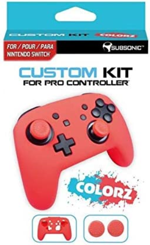 Subsonic SA5489-2 Silikon Schutzhülle für Nintendo Switch Pro Controller rot
