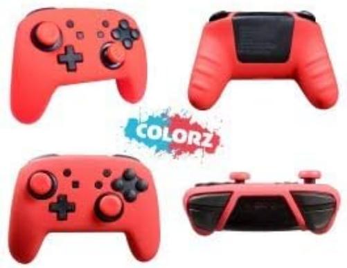 Subsonic SA5489-2 Silikon Schutzhülle für Nintendo Switch Pro Controller rot