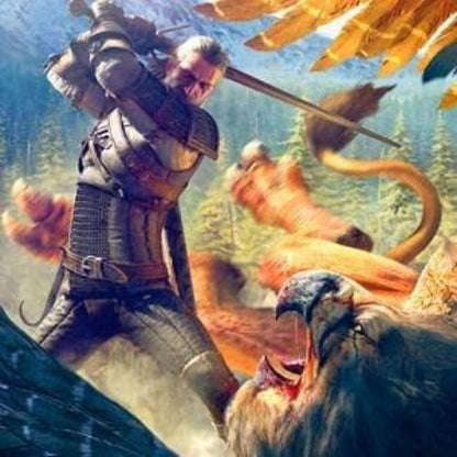 Good Loot The Witcher 3: Wild Hunt Gryffin Fight - 1000 Pieces Jigsaw Puzzle 68cm x 48cm Includes Poster and Bag Game Artwork for Adults and Teenagers 1062439