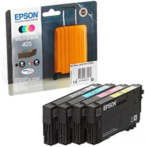 Epson 405 Suitcase Genuine Multipack, 4-colours Ink Cartridges, DURABrite Ultra Ink