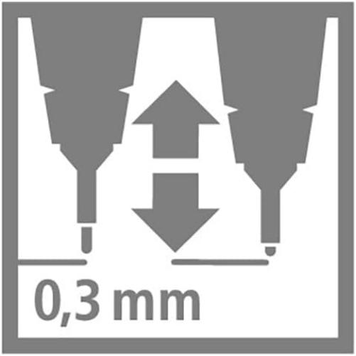 Fineliner with Cushioned F-Tip - STABILO SENSOR F - Pack of 10