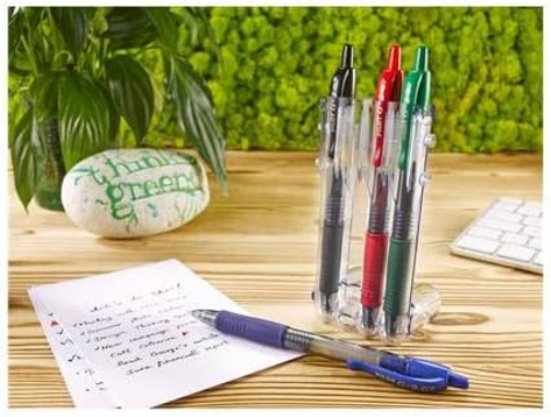 Pilot G207 Retractable Gel Rollerball 0.7mm Set to Go Pack of 4- Black/Blue/Red/Green, 2605S4E
