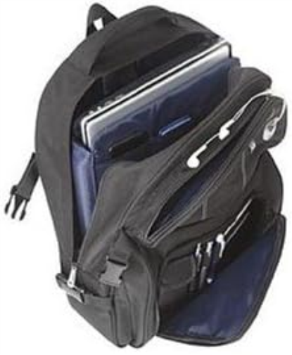 3711V2 14"-15.6" Black Backpack