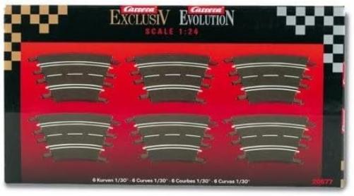 Carrera 20577 racetracks 20020577 Curves 1/30 ° (6) Slot Car Track Accessory, Multicolor, 43.61 x 24 x 3 cm