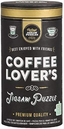 Ridley's Coffee Lover’s 500-Piece Jigsaw Puzzle – Coffee Puzzle with Informational Image, Sturdy Storage Tube Included – Activity Puzzle – Makes a Great Gift