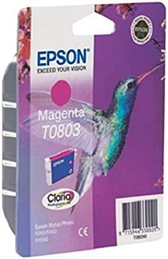 Epson T0803 Magenta Hummingbird Genuine Ink, Claria Photo HD Ink Cartridge