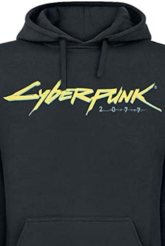 JINX Cyberpunk 2077 Laser Logo Men's Pullover Hoodie (Lite Edition) S Black