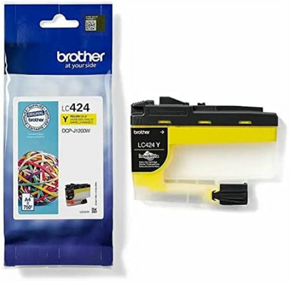Brother LC-424Y Inkjet Cartridge, Yellow, Single Pack, Standard Yield, includes 1 x Inkjet Cartridge, Brother Genuine Supplies