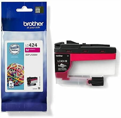 Brother LC-424M Inkjet Cartridge, Magenta, Single Pack, Standard Yield, includes 1 x Inkjet Cartridge, Brother Genuine Supplies