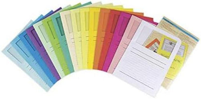 ELCO Ordo Classico 220x310 mm 120GSM Paper Folder with Printing and 180x100 mm Window (Box of 100) - Bright
