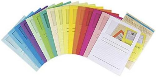 ELCO Ordo Classico 220x310 mm 120GSM Paper Folder with Printing and 180x100 mm Window (Box of 100) - Bright