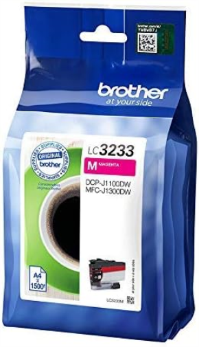 BROTHER LC-3233M Inkjet Cartridge, Magenta, Single Pack, Super High Yield, Includes 1 x Inkjet Cartridge, Genuine Supplies