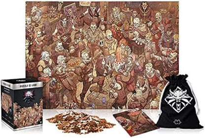 The Witcher 3: Wild Hunt Birthday | 1000 Piece Jigsaw Puzzle | includes Poster and Bag | 68 x 48 | for Adults & Kids Age 14 Years And Up | perfect for Christmas and Birthday Present | Game-Artwork