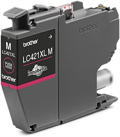 BROTHER, LC-421XLM Inkjet Cartridge, Magenta, Single Pack, High Yield Includes 1 x Inkjet Cartridge, Brother Genuine Supplies