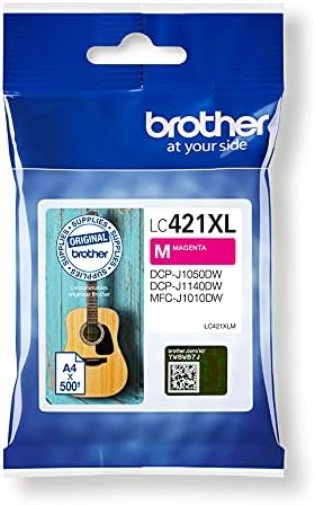 BROTHER, LC-421XLM Inkjet Cartridge, Magenta, Single Pack, High Yield Includes 1 x Inkjet Cartridge, Brother Genuine Supplies