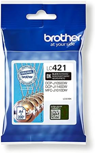 Brother LC-421BK Inkjet Cartridge, Black, Single Pack, includes 1 x Inkjet Cartridge, Brother Genuine Supplies