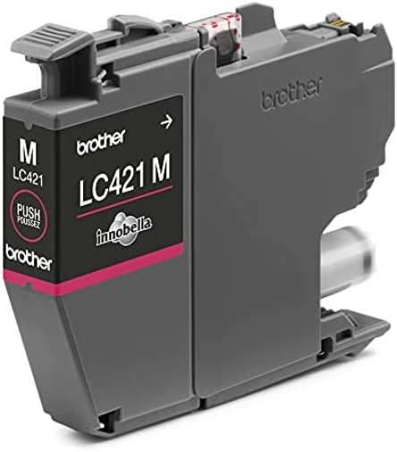 Brother LC-421M Inkjet Cartridge, Magenta, Single Pack, includes 1 x Inkjet Cartridge, Brother Genuine Supplies