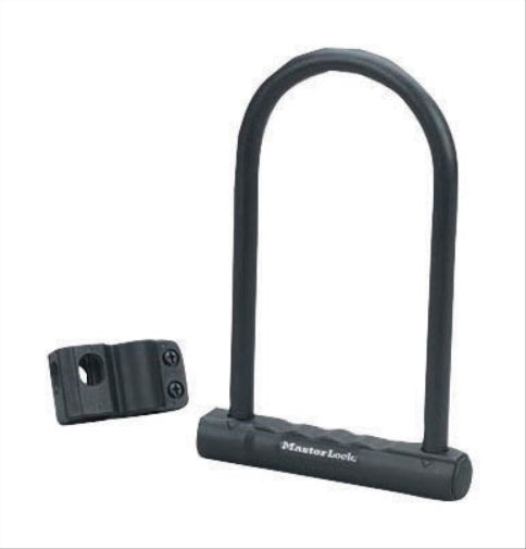 MASTER LOCK Bike D Lock, 2 Keys, Universal Mounting Bracket, Lightweight Double Locking Shackle, 240 x 160 x 32 mm