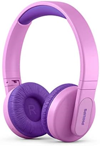 PHILIPS TAK4206PK/00 Auriculares de Diadema Inalámbricos Bluetooth para Niños, Luces LED de Colores, Wireless, Rosa (Pink)