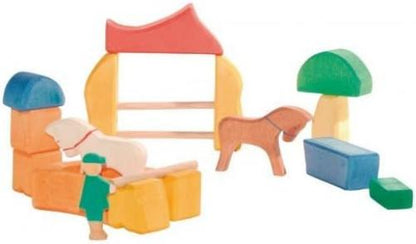 Ostheimer - Houten Blokken Regenboog Manege Set