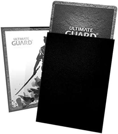 Ultimate Guard Katana Card Sleeves, 100 Standard Size TCG Sleeves, 66 x 91mm, Black Back, Tournament Sleeves, No PVC & Acid-Free, High Clarity Standard Black