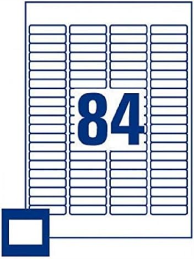 Avery Self Adhesive Mini Labels, Laser Printers, 84 Labels Per A4 Sheet, 8400 labels, QuickPEEL (L7656), White, 46 x 11.1 mm