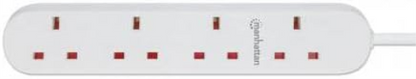 Uk Extension Lead 2M Output X4- 13A White
