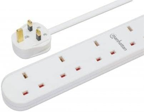 Uk Extension Lead 2M Output X4- 13A White