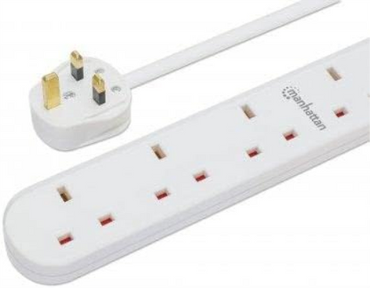 Uk Extension Lead 2M Output X4- 13A White