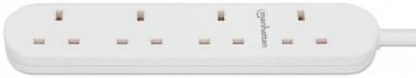 Uk Extension Lead 2M Output X4- 13A White