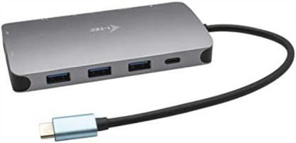 i-tec USB-C 4K Metal Nano Docking Station 1x HDMI 1x VGA 1x GLAN 1x USB-C 3x USB 3.1 1x SD/MicroSD 1x Audio Power Delivery 100W for Windows MacOS Android ChromeOS