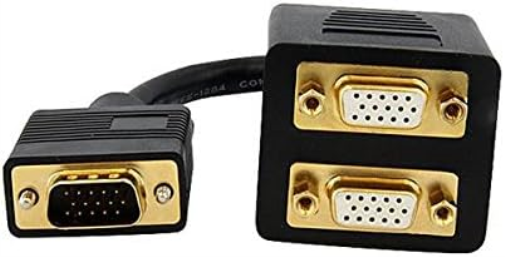 StarTech.com Cable de 30cm Duplicador Divisor de Vídeo VGA de 2 Puertos Salidas Compacto - Bifurcador - Adaptador para Cable (VGA, 2xVGA, Macho/Hembra, Negro, 0,3m, 145g