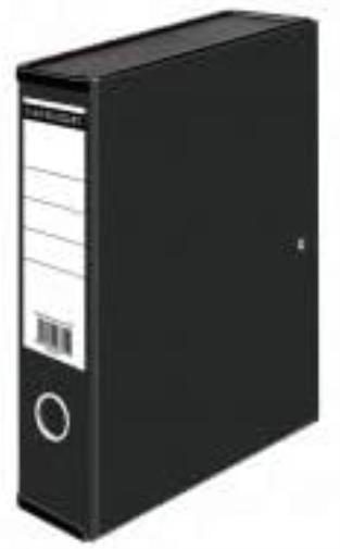 ValueX Box File Paper on Board Foolscap 70mm Capacity 75mm Spine Width Clip Closure Black - 31815DENT