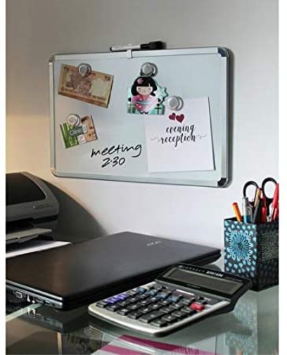 Cathedral WALWB2843SL 280 x 430 mm Magnetic Dry Wipe Board with Frame - Silver/Grey