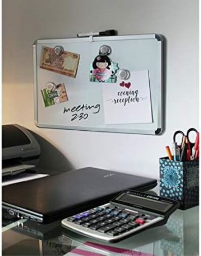 Cathedral WALWB2843SL 280 x 430 mm Magnetic Dry Wipe Board with Frame - Silver/Grey