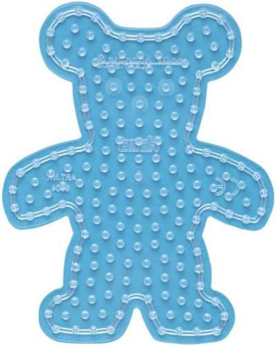 Hama Perlen 8101 Peg Plates Set of 2 for Maxi Ironing Beads with Diameter 10 mm, Teddy Bear and Dinosaur Motifs in Transparent, Creative Craft Fun for Children and Teenagers Teddy and dino