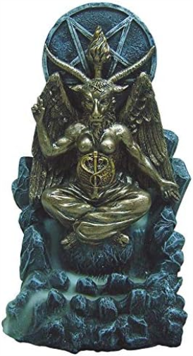 Baphomet Antiquity Occult Backflow Incense Burner Gothic Ornament