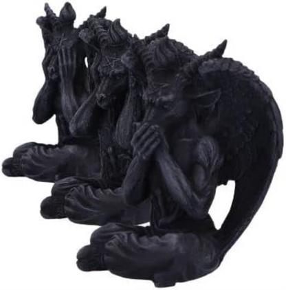 Nemesis Now Three Wise Baphomet 10.2cm, Black