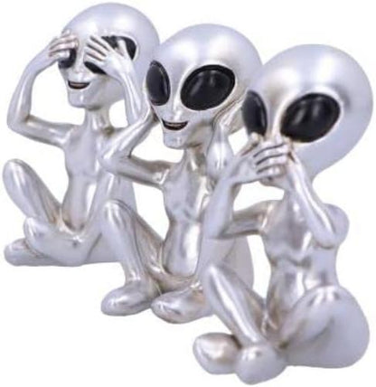 Nemesis Now Three Wise Aliens, Silver, 7.5cm (U5929V2