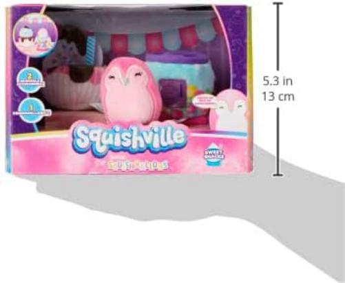 Squishville SQM0320 Sweet Snacks Accessory set Set-2-Inch Plush Toys for Kids, Multi